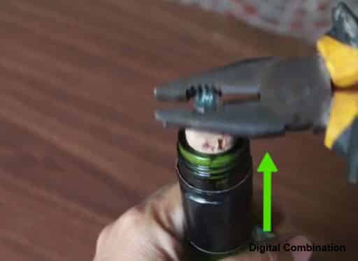 Open a bottle with a screw